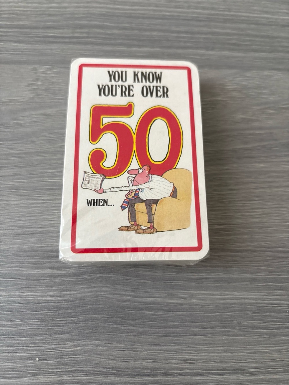 You Know You're Over 50 Party Card Game - White/Red